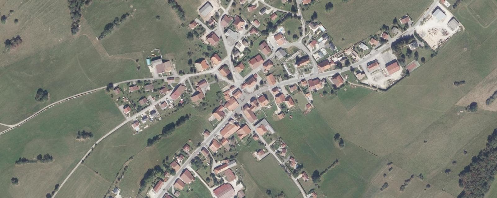 Vue aérienne de Évillers (Doubs)