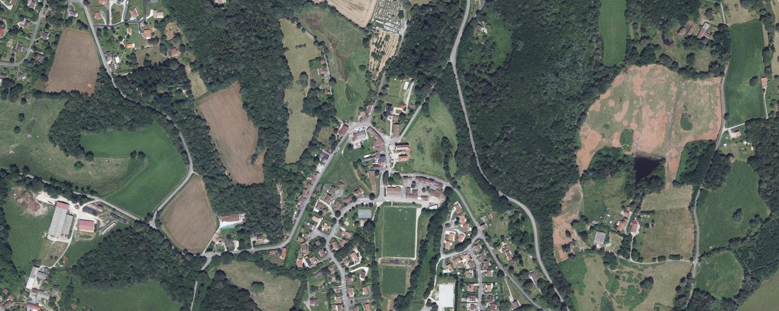 Vue aérienne de Eyjeaux (Haute-Vienne)
