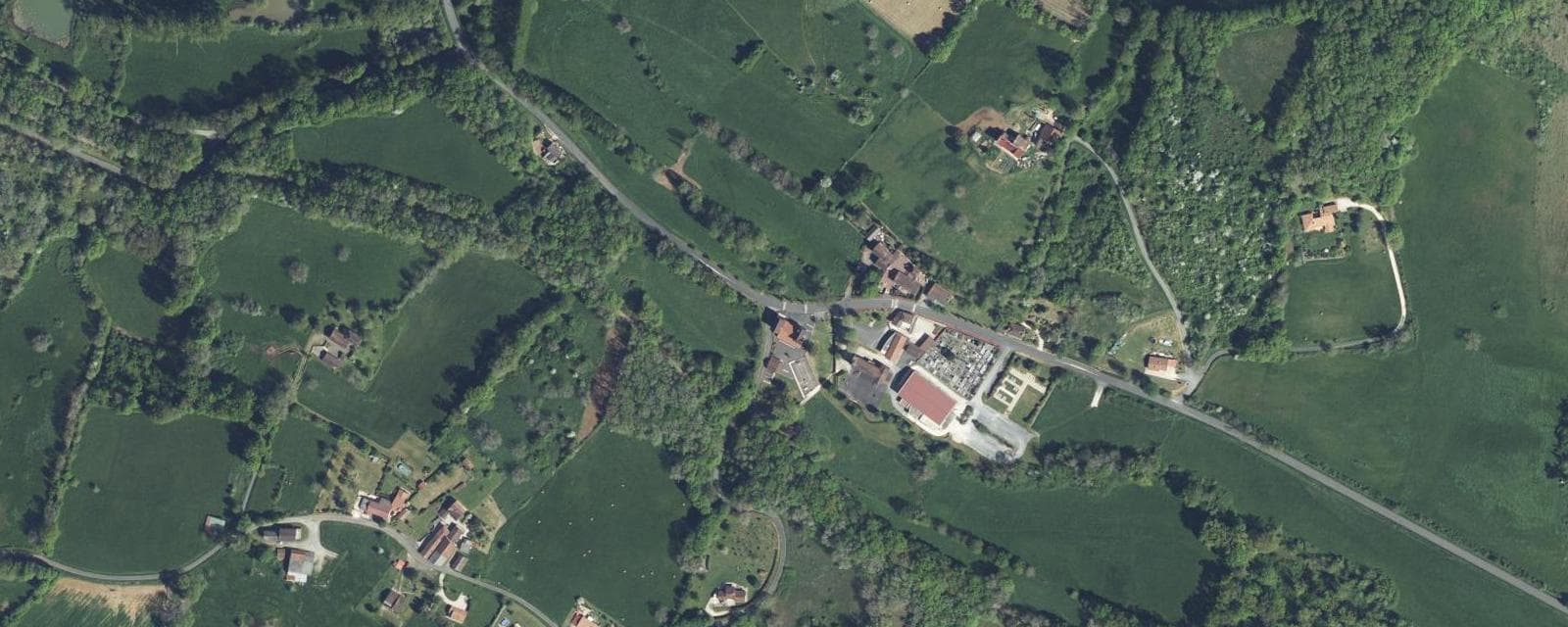 Vue aérienne de Eyzerac (Dordogne)
