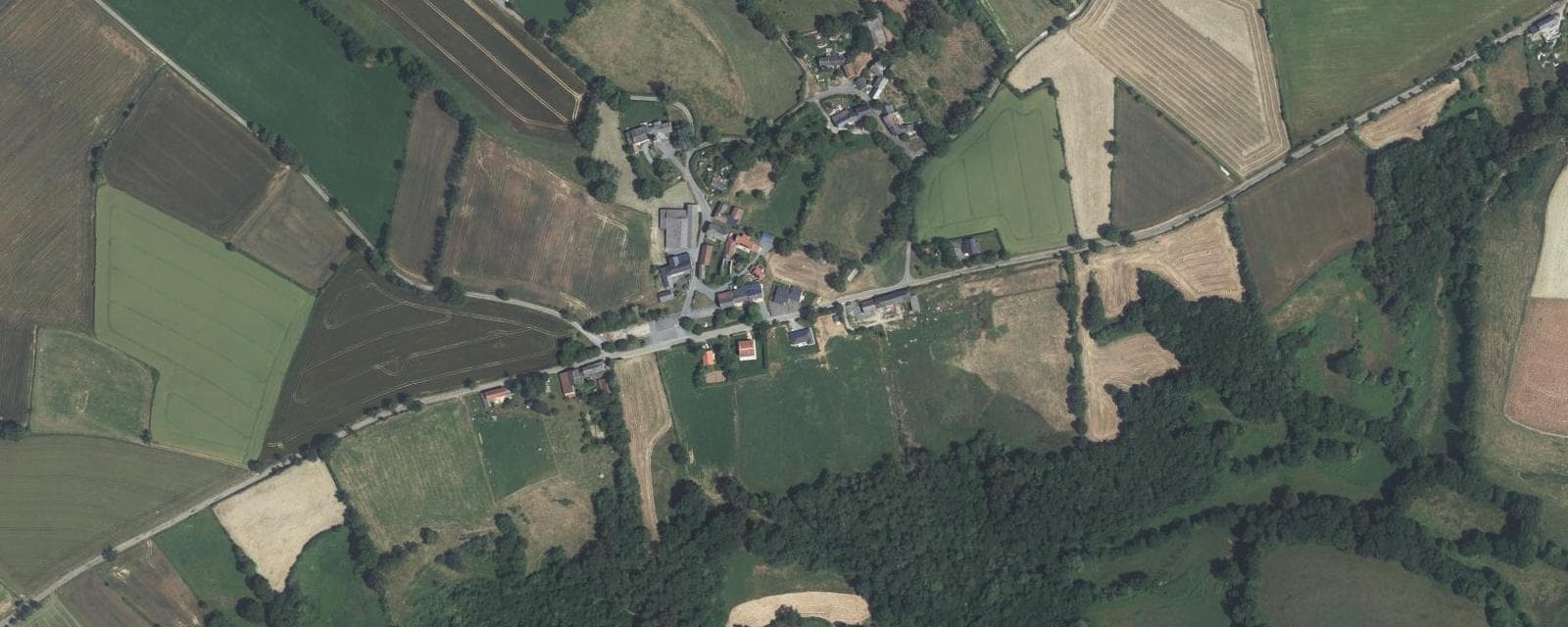 Vue aérienne de Faussergues (Tarn)