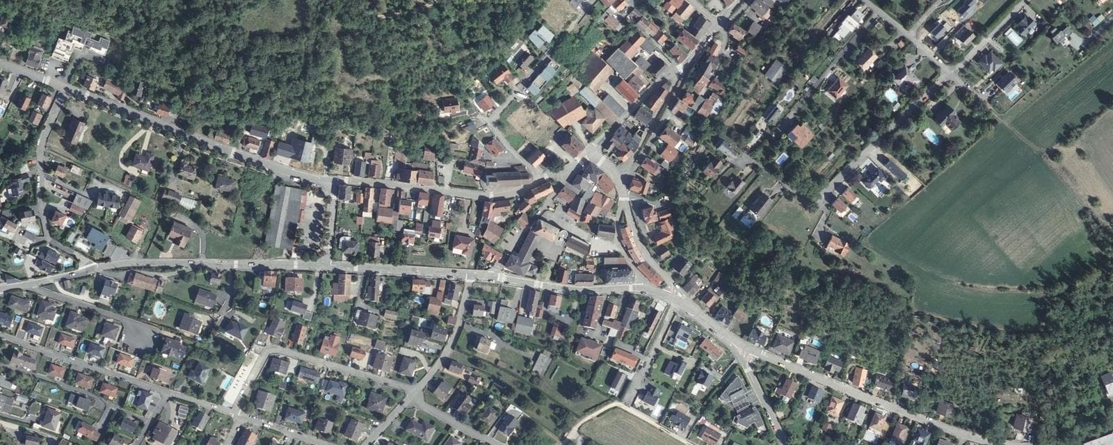 Vue aérienne de Flaxlanden (Haut-Rhin)