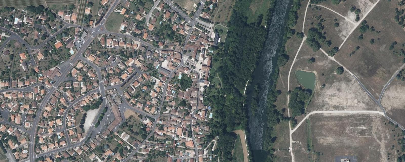 Vue aérienne de Fléac (Charente)