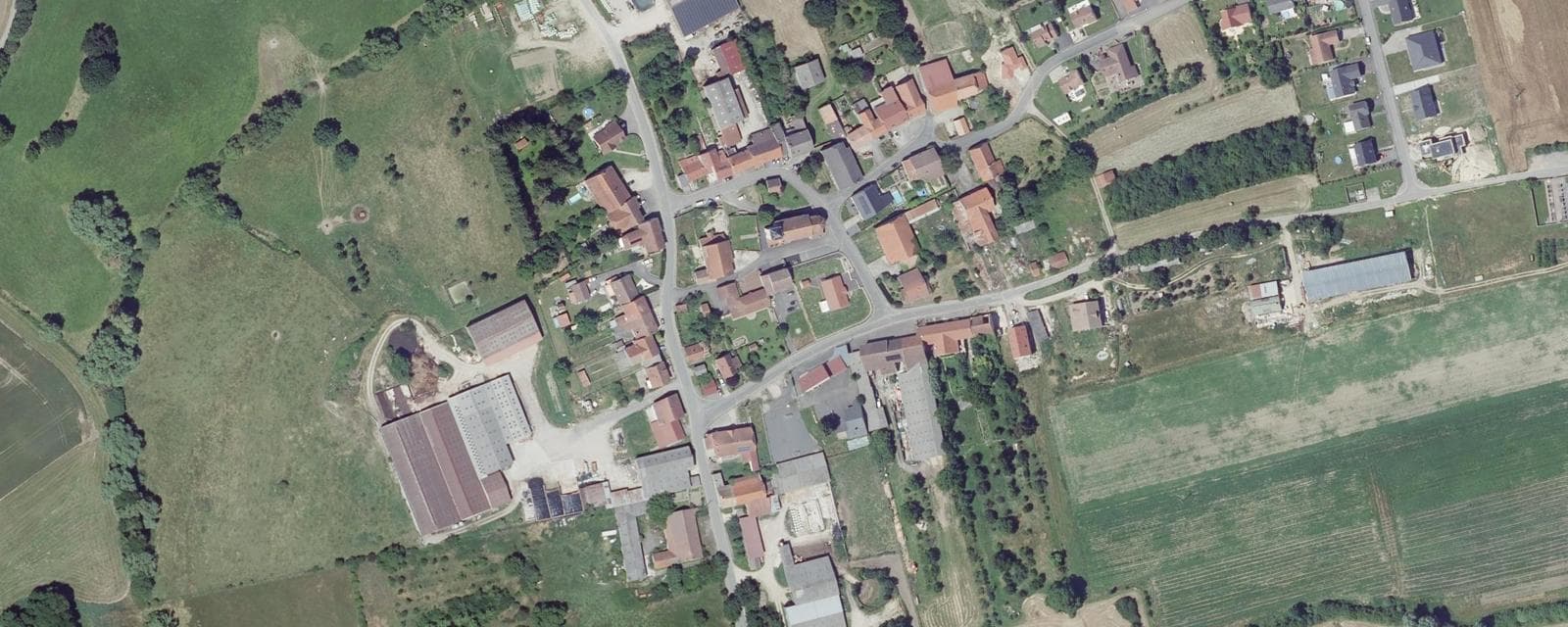 Vue aérienne de Fleisheim (Moselle)