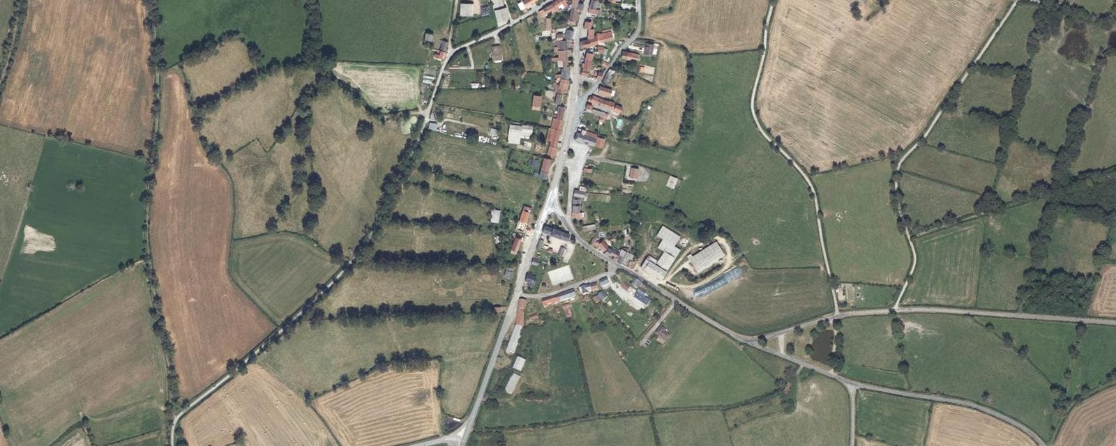 Vue aérienne de Fontanières (Creuse)