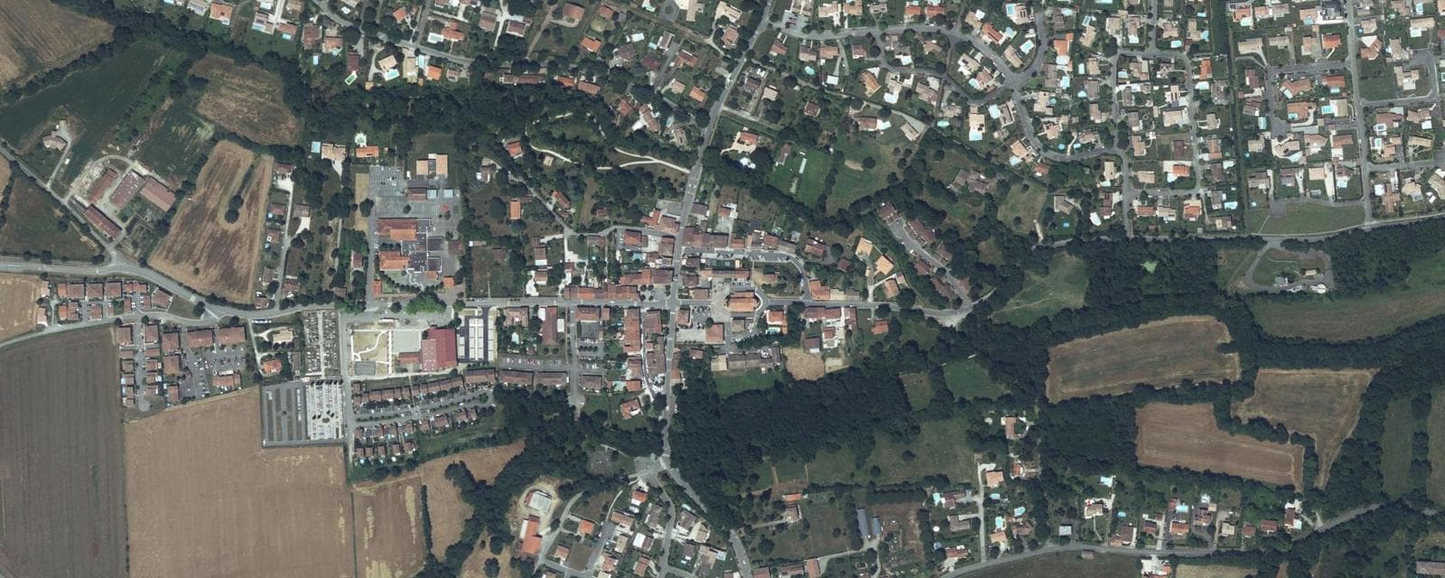 Vue aérienne de Fontenilles (Haute-Garonne)