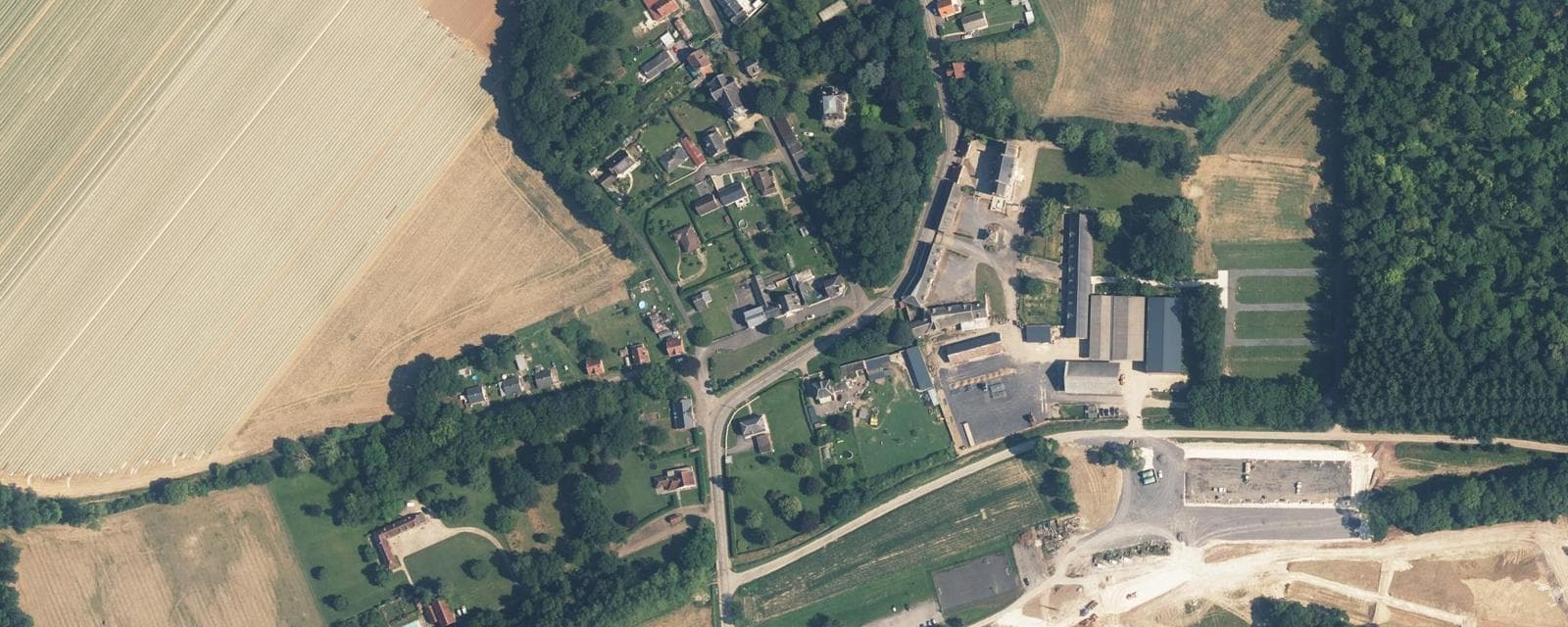 Vue aérienne de Foreste (Aisne)