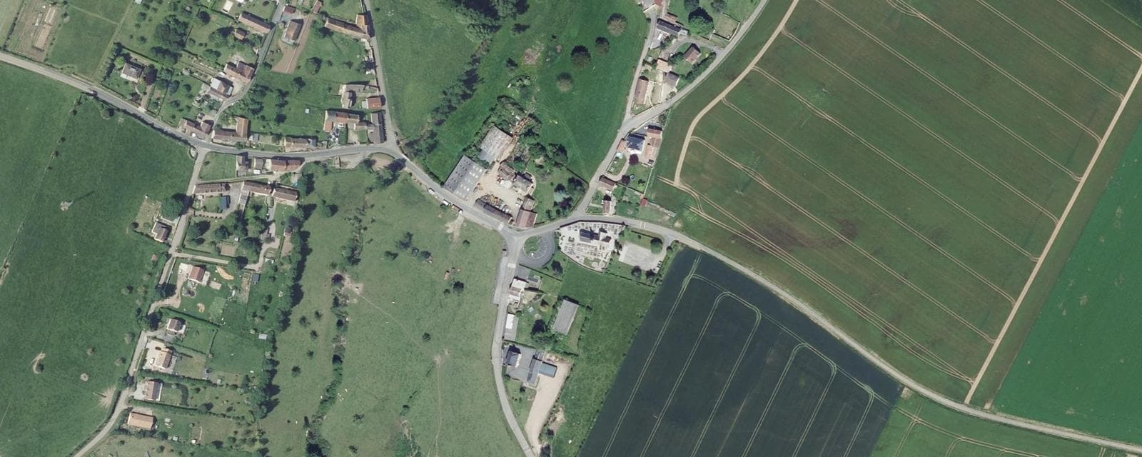 Vue aérienne de Fourches (Calvados)