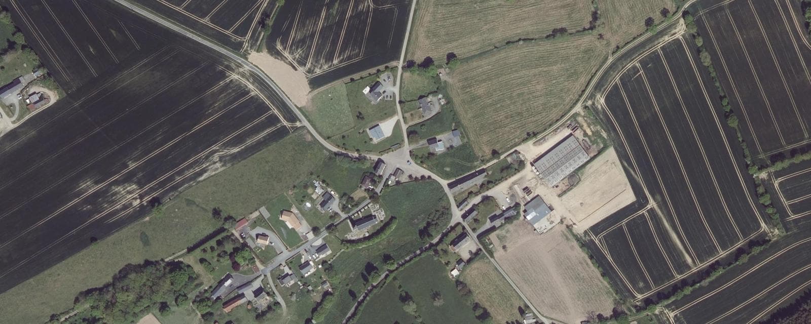 Vue aérienne de Fourneaux (Manche)