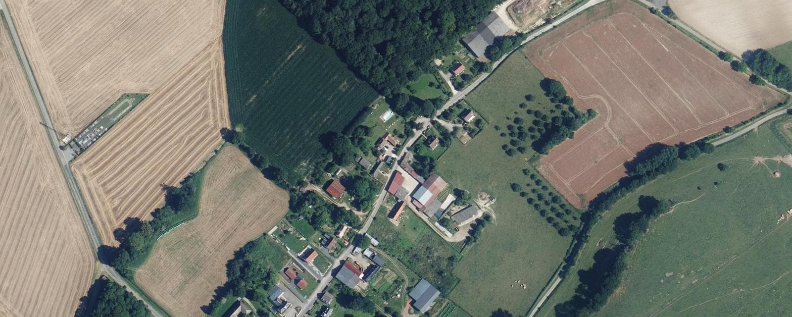 Vue aérienne de Francières (Somme)