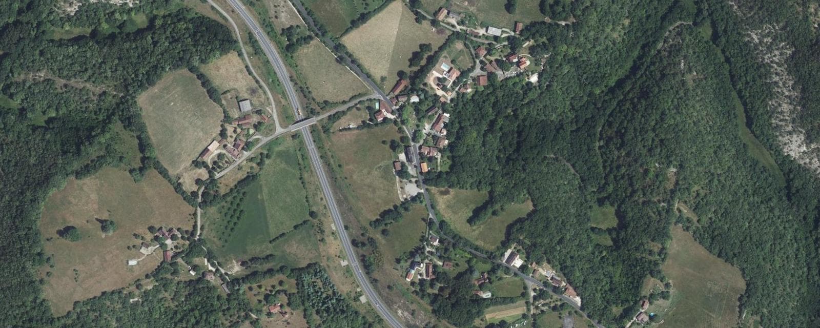 Vue aérienne de Francoulès (Lot)
