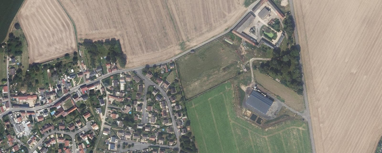 Vue aérienne de Fresnoy-en-Thelle (Oise)