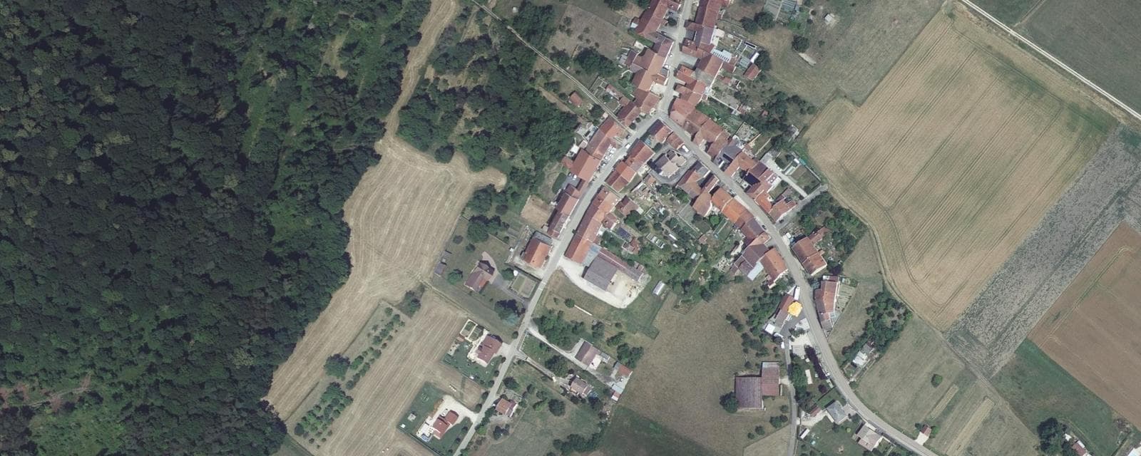 Vue aérienne de Fréville (Vosges)
