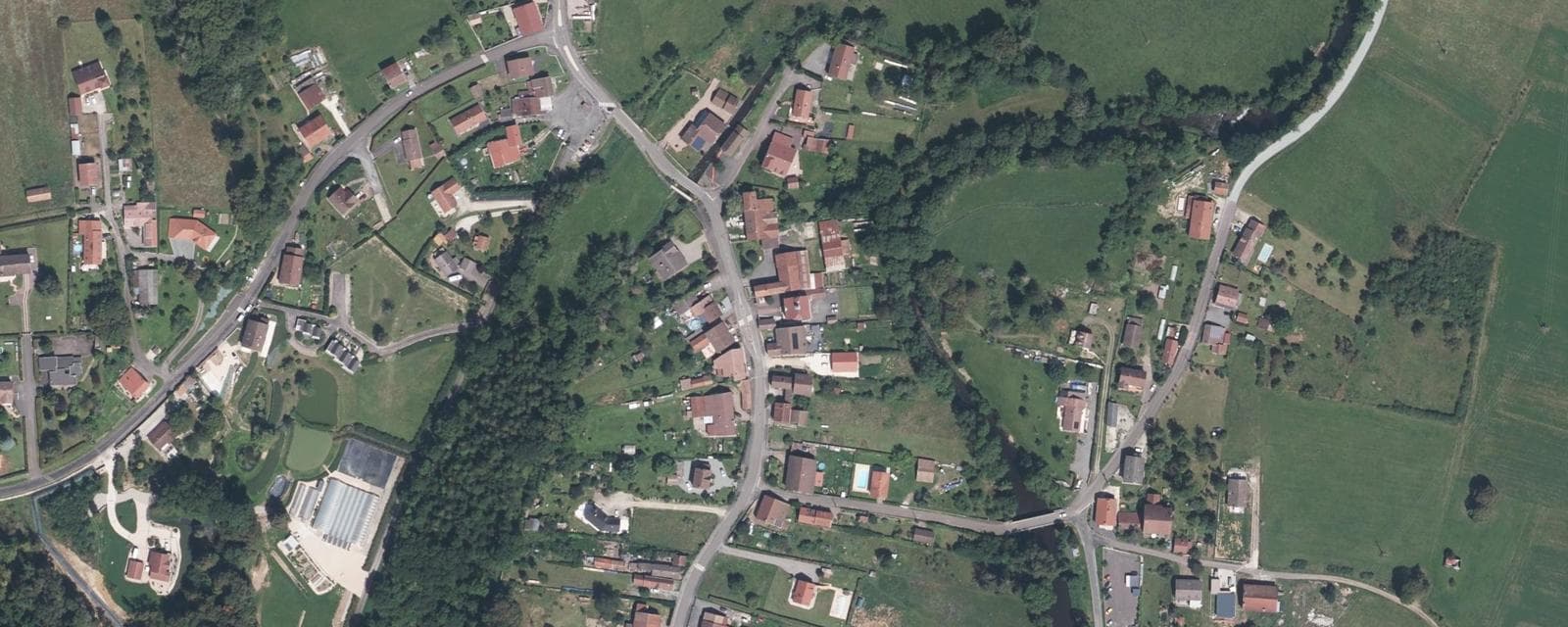 Vue aérienne de Froideterre (Haute-Saône)