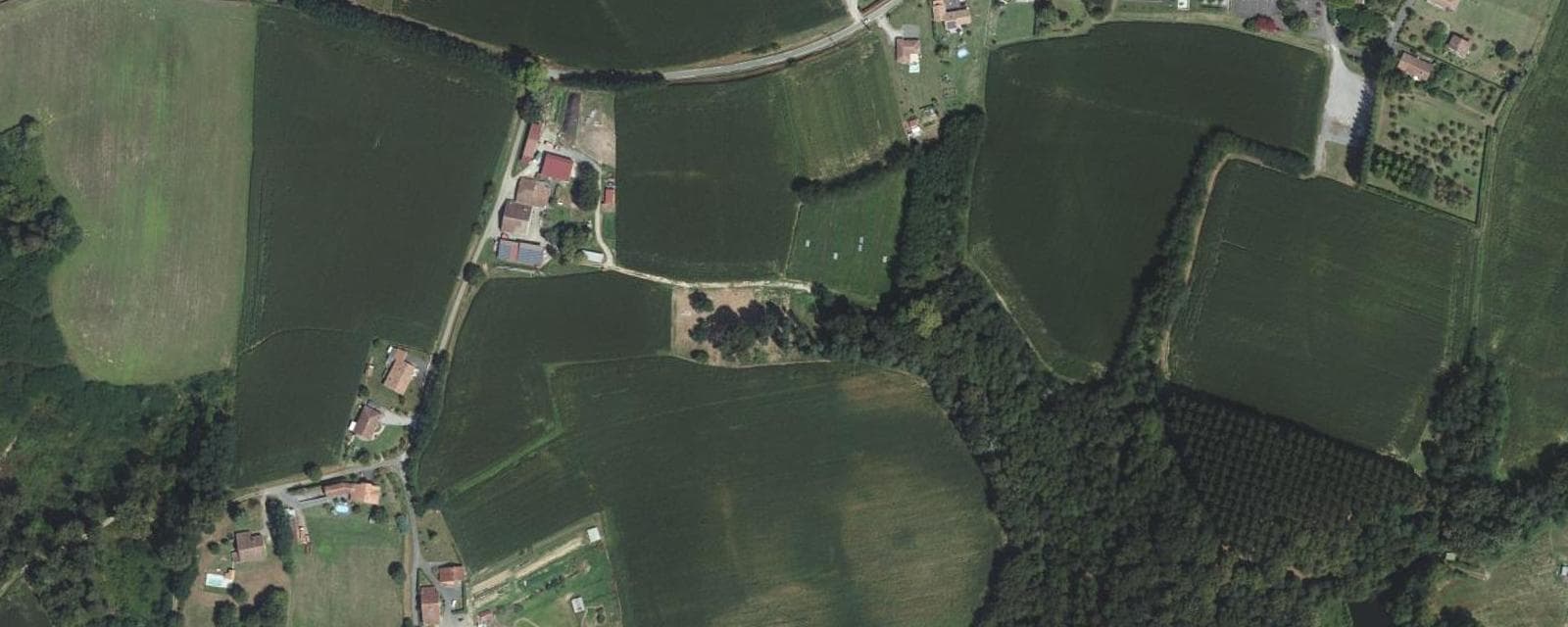 Vue aérienne de Gaas (Landes)
