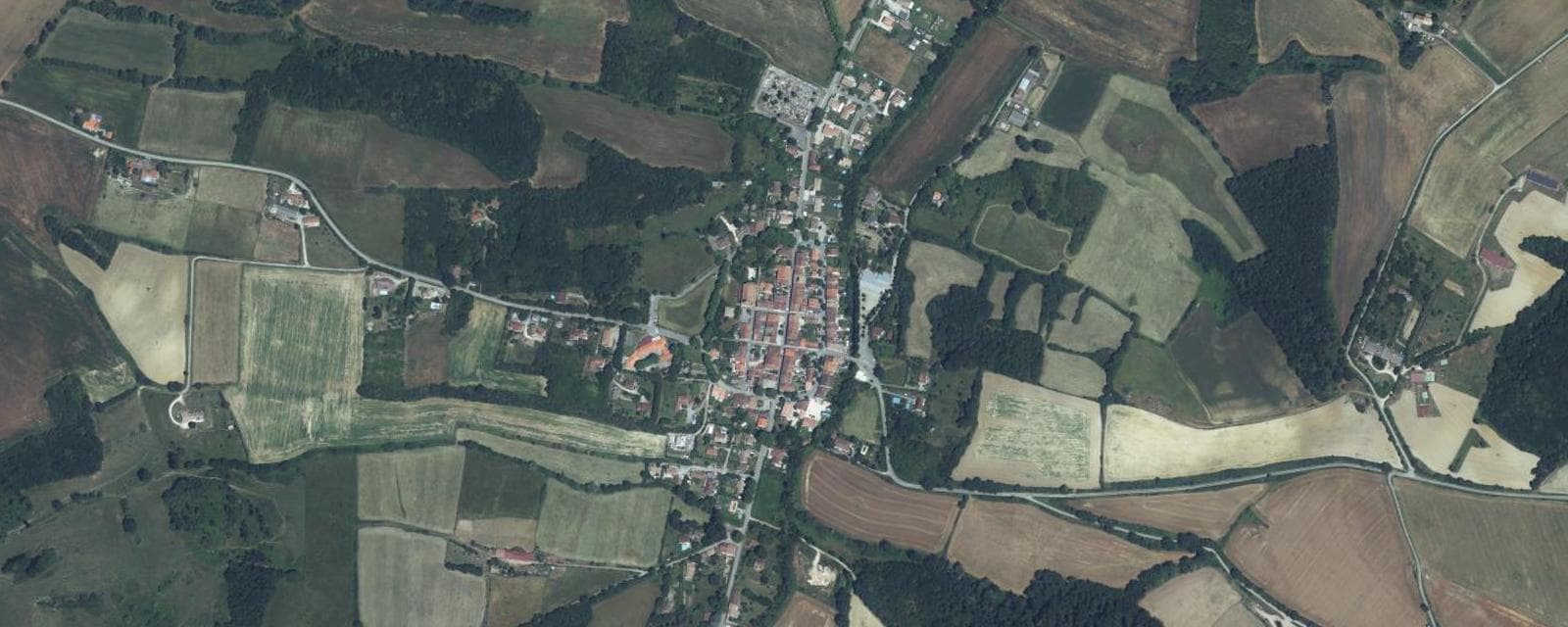 Vue aérienne de Gaillac-Toulza (Haute-Garonne)