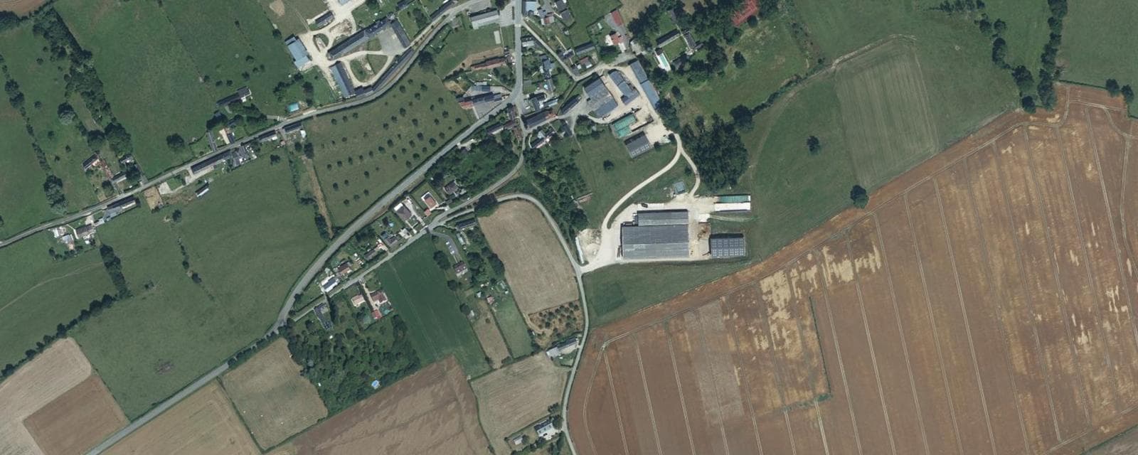 Vue aérienne de Gancourt-Saint-Étienne (Seine-Maritime)