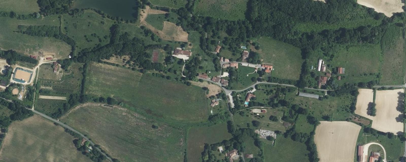 Vue aérienne de Gaujan (Gers)