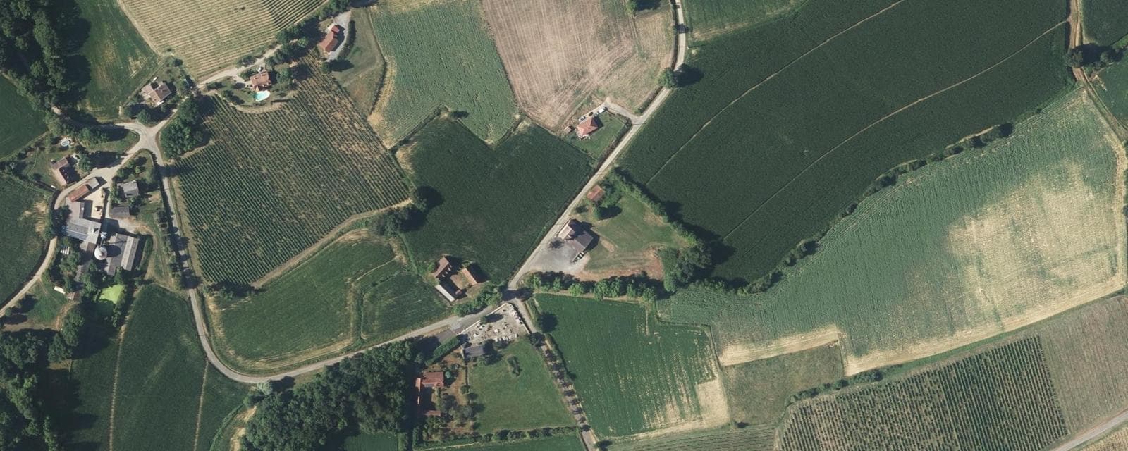 Vue aérienne de Gayon (Pyrénées-Atlantiques)