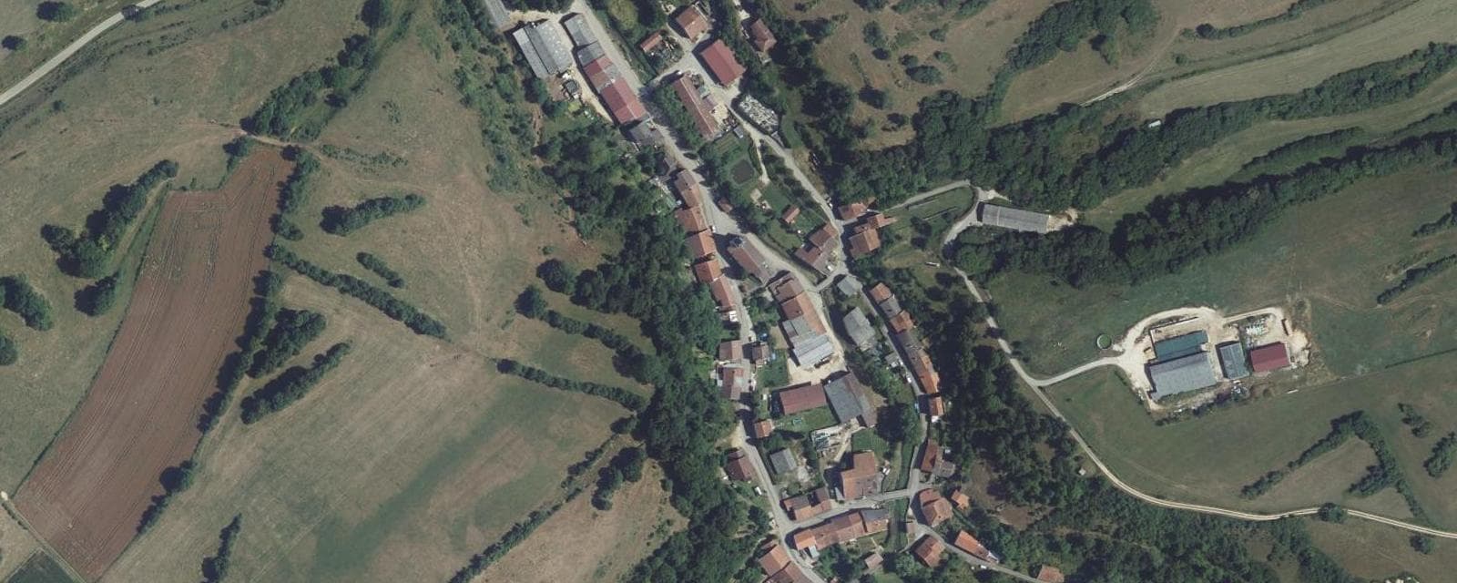 Vue aérienne de Gémonville (Meurthe-et-Moselle)