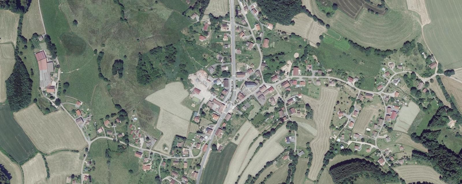 Vue aérienne de Gerbépal (Vosges)