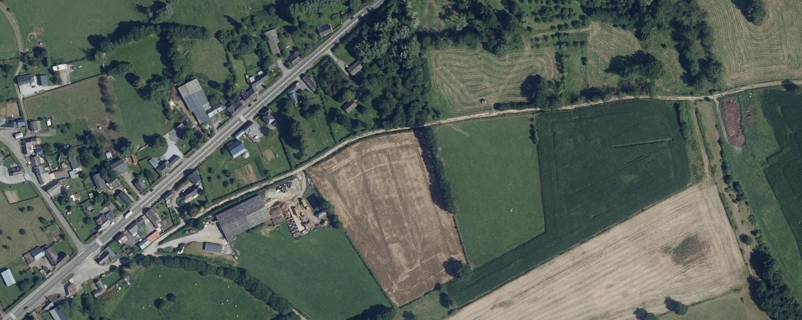 Vue aérienne de Gercy (Aisne)