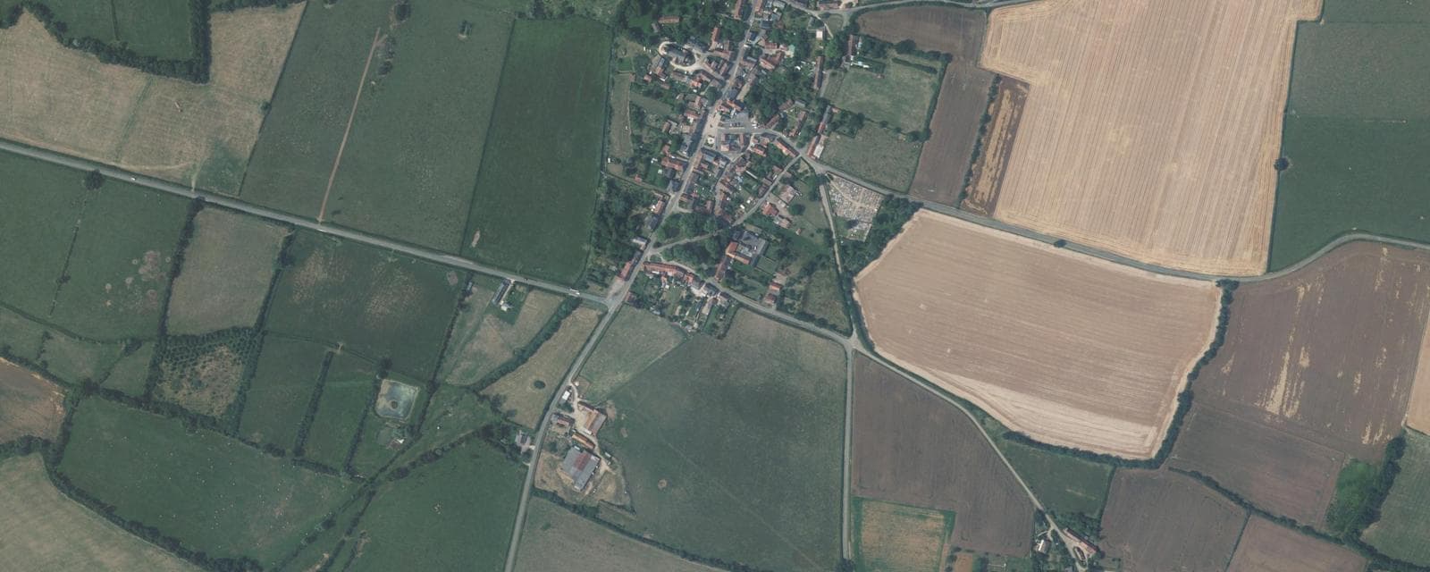 Vue aérienne de Germigny-l'Exempt (Cher)