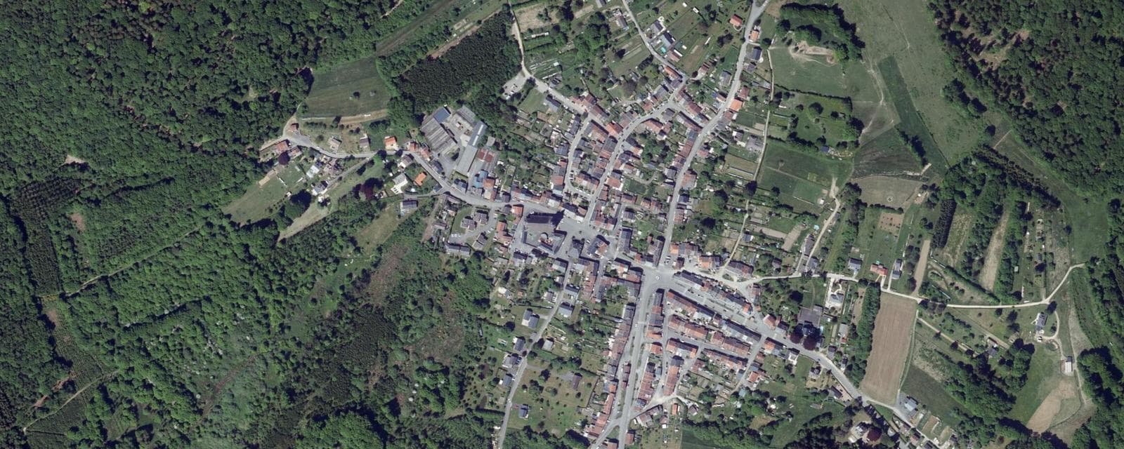 Vue aérienne de Gespunsart (Ardennes)