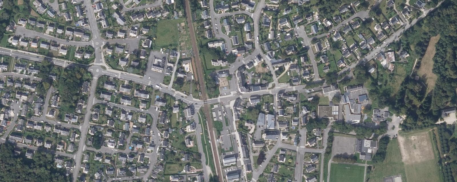 Vue aérienne de Gestel (Morbihan)