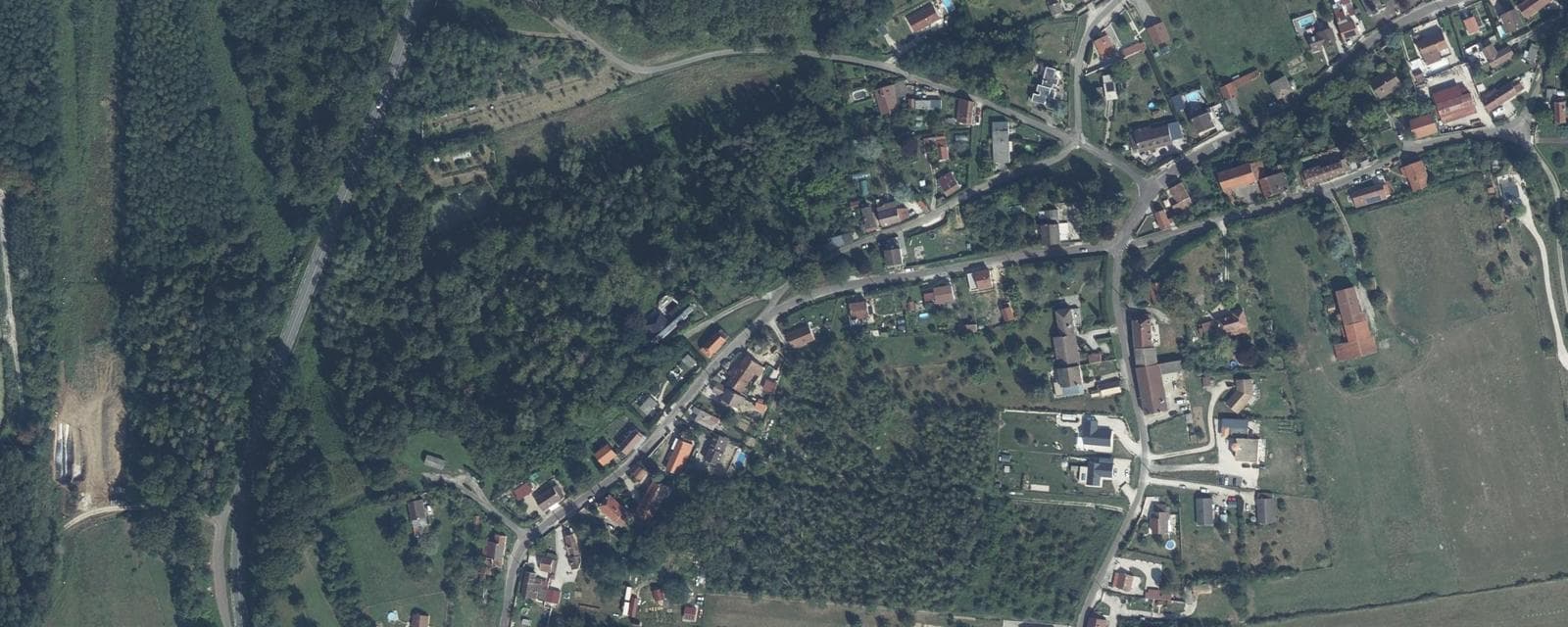 Vue aérienne de Glanon (Côte-d'Or)
