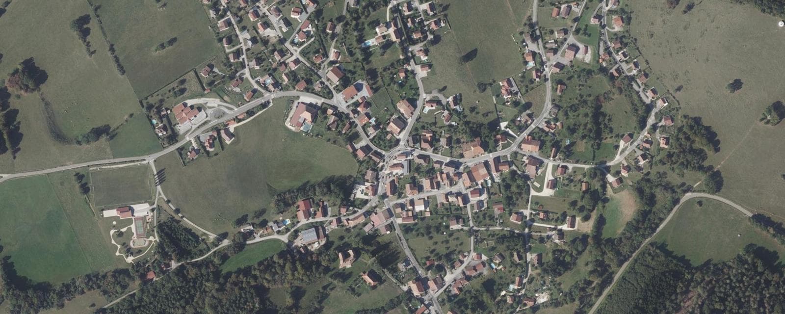 Vue aérienne de Gonsans (Doubs)