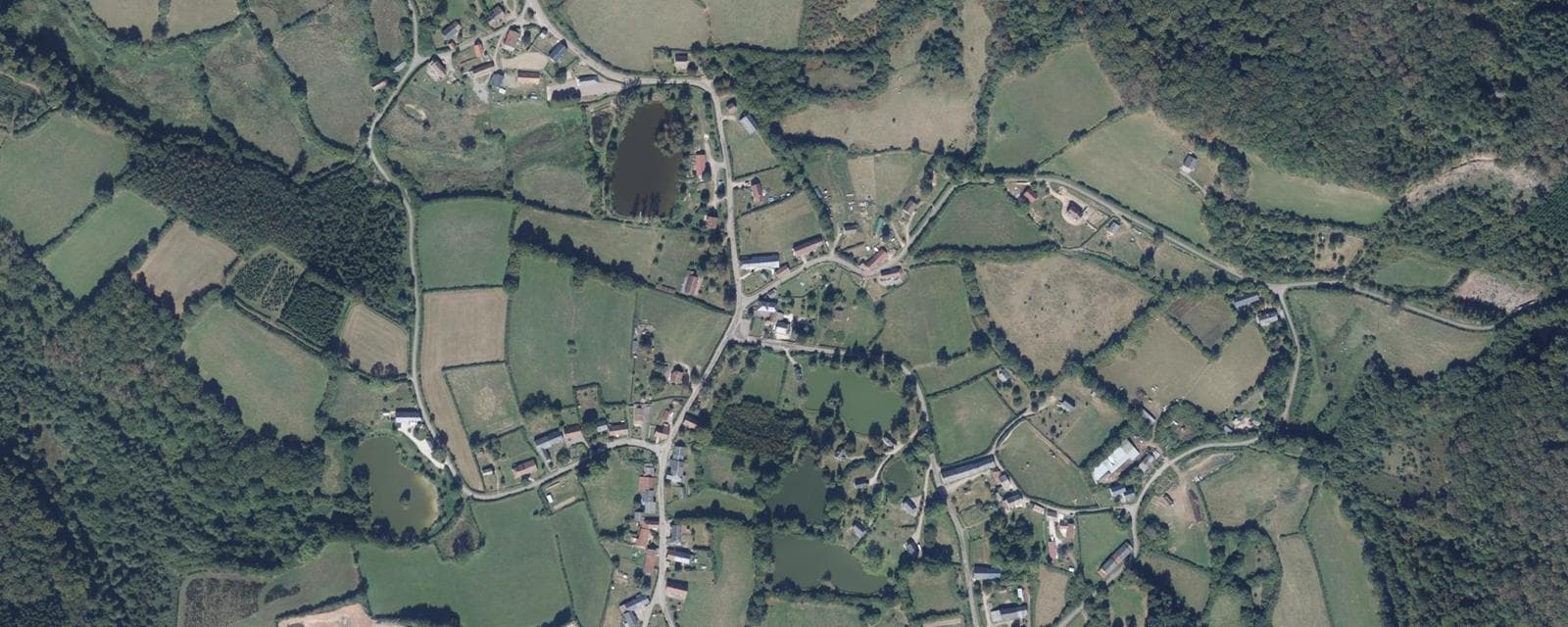 Vue aérienne de Gouloux (Nièvre)