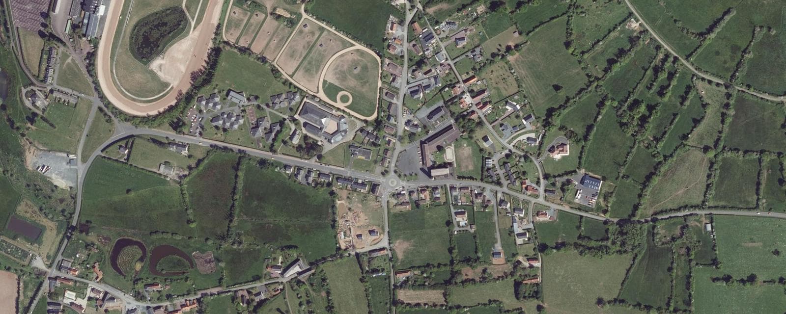 Vue aérienne de Graignes-Mesnil-Angot (Manche)