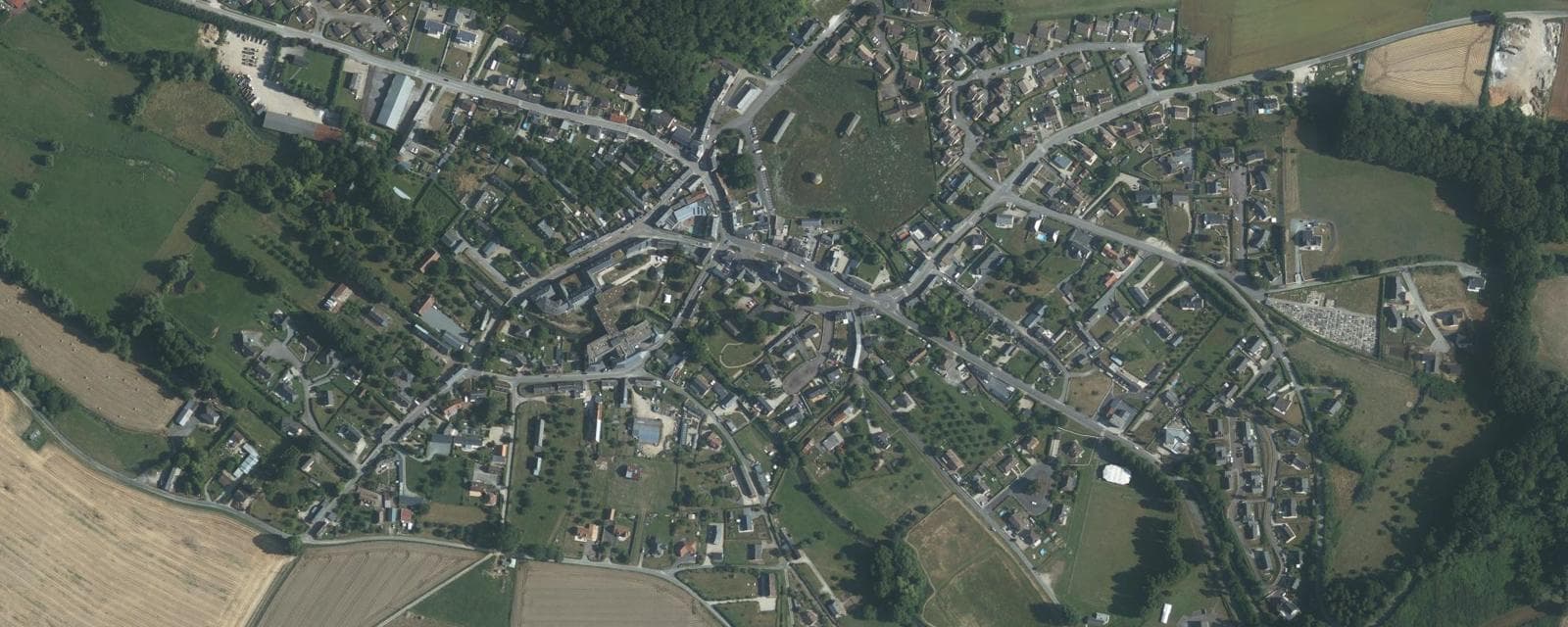 Vue aérienne de Grainville-la-Teinturière (Seine-Maritime)