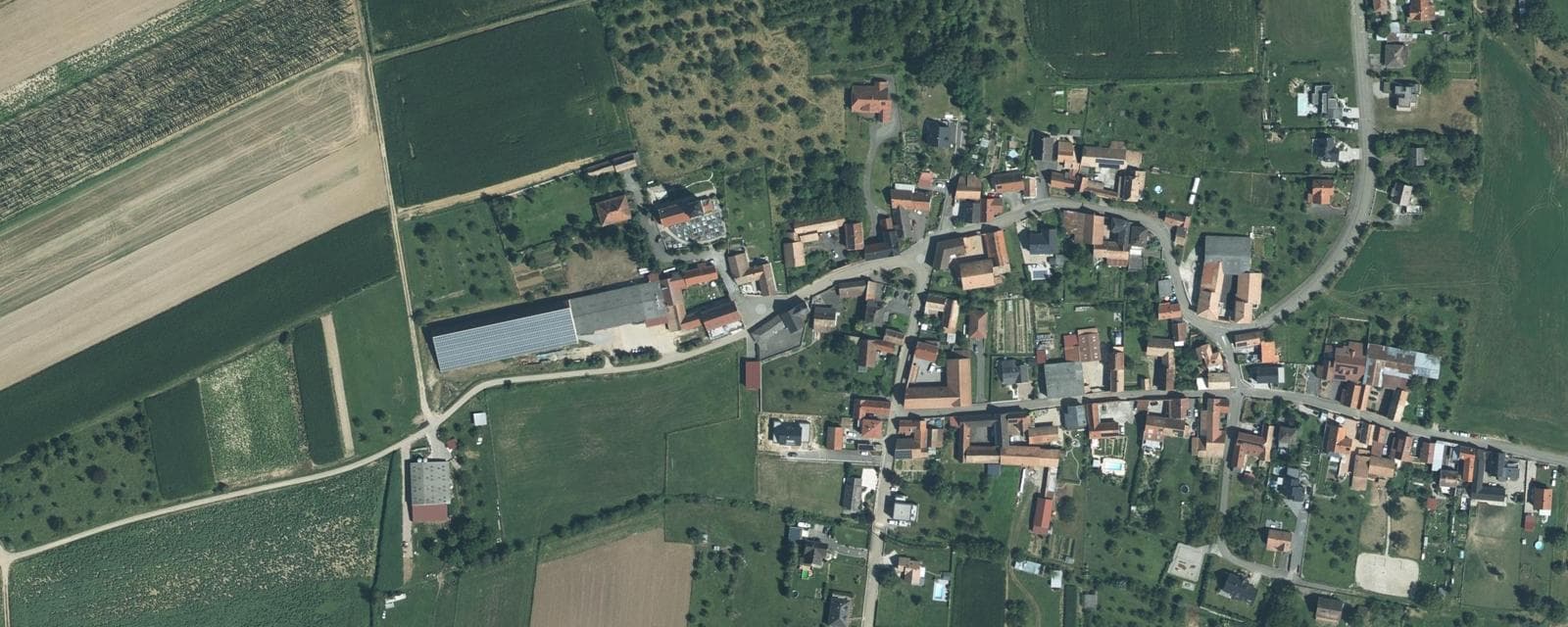 Vue aérienne de Grassendorf (Bas-Rhin)