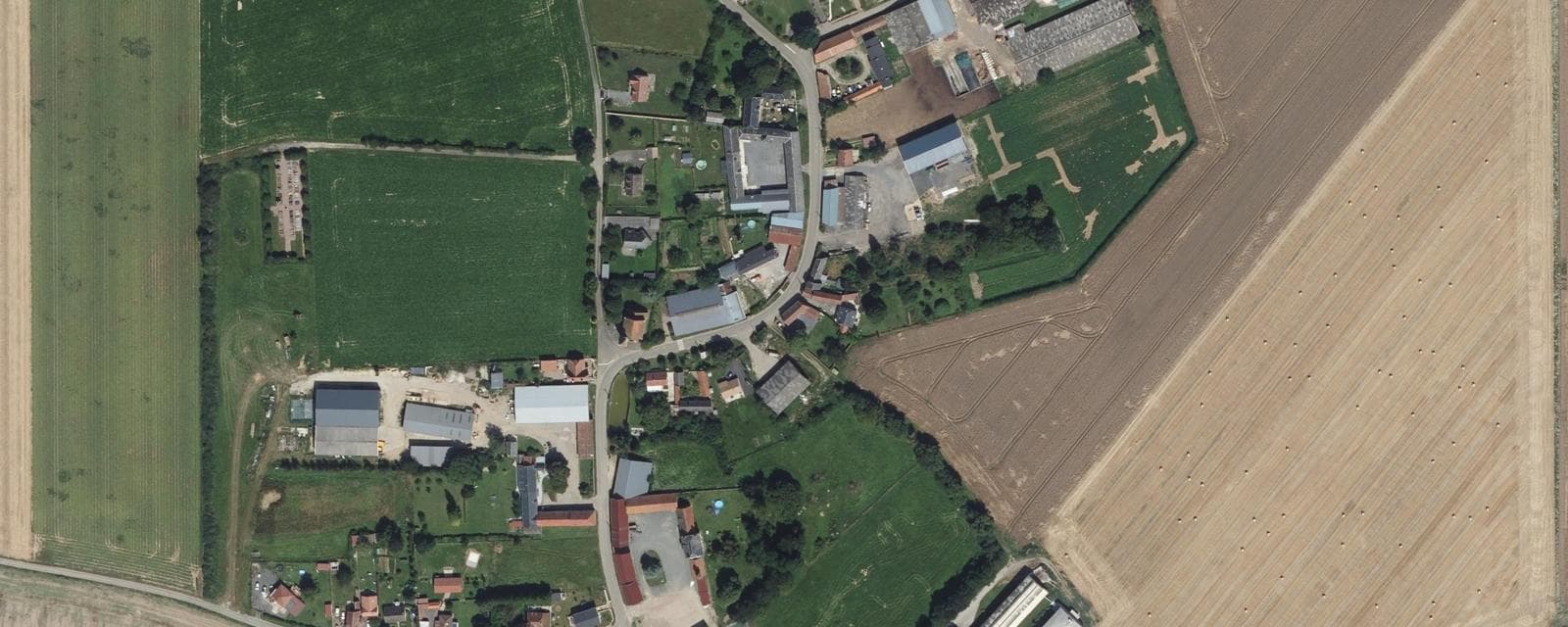 Vue aérienne de Grivillers (Somme)