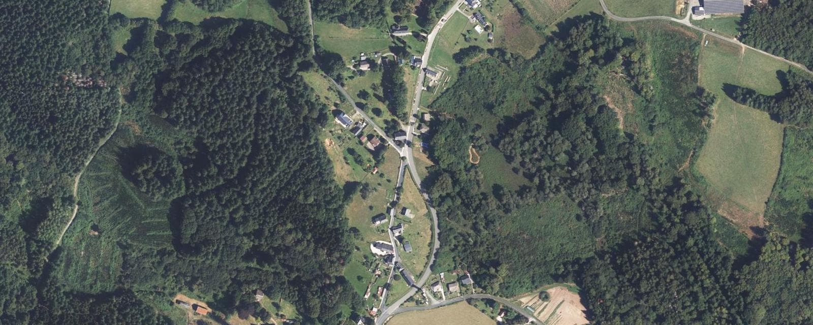 Vue aérienne de Gros-Chastang (Corrèze)