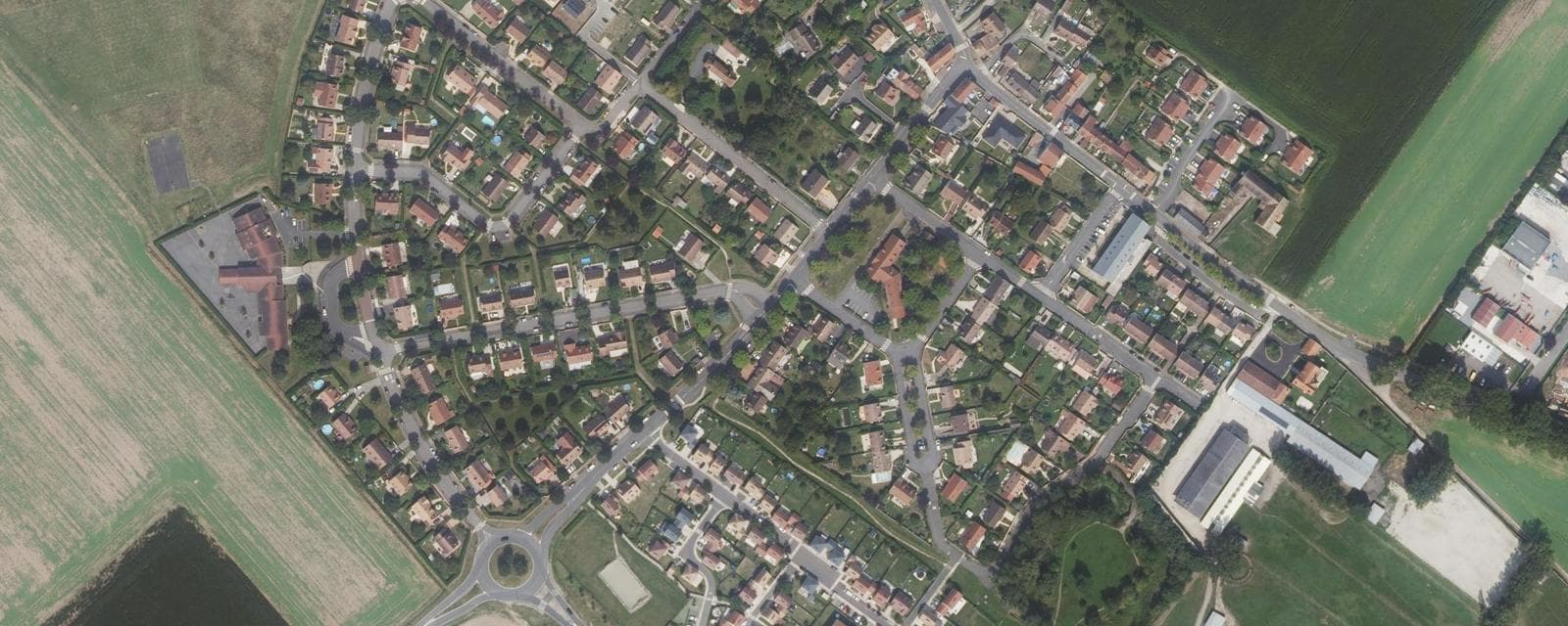 Vue aérienne de Guibeville (Essonne)