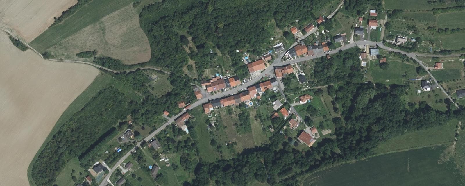 Vue aérienne de Hallering (Moselle)