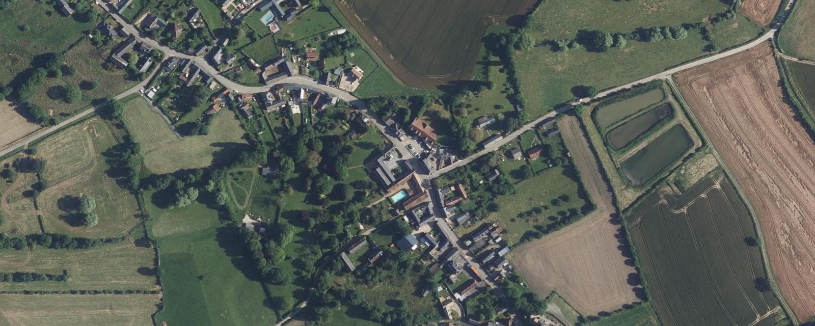 Vue aérienne de Hanvoile (Oise)
