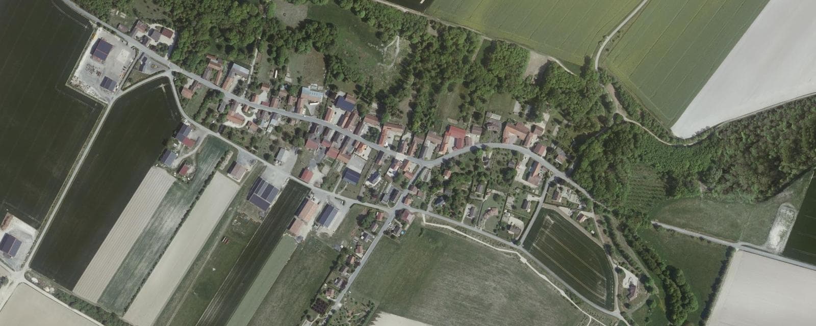 Vue aérienne de Haussimont (Marne)