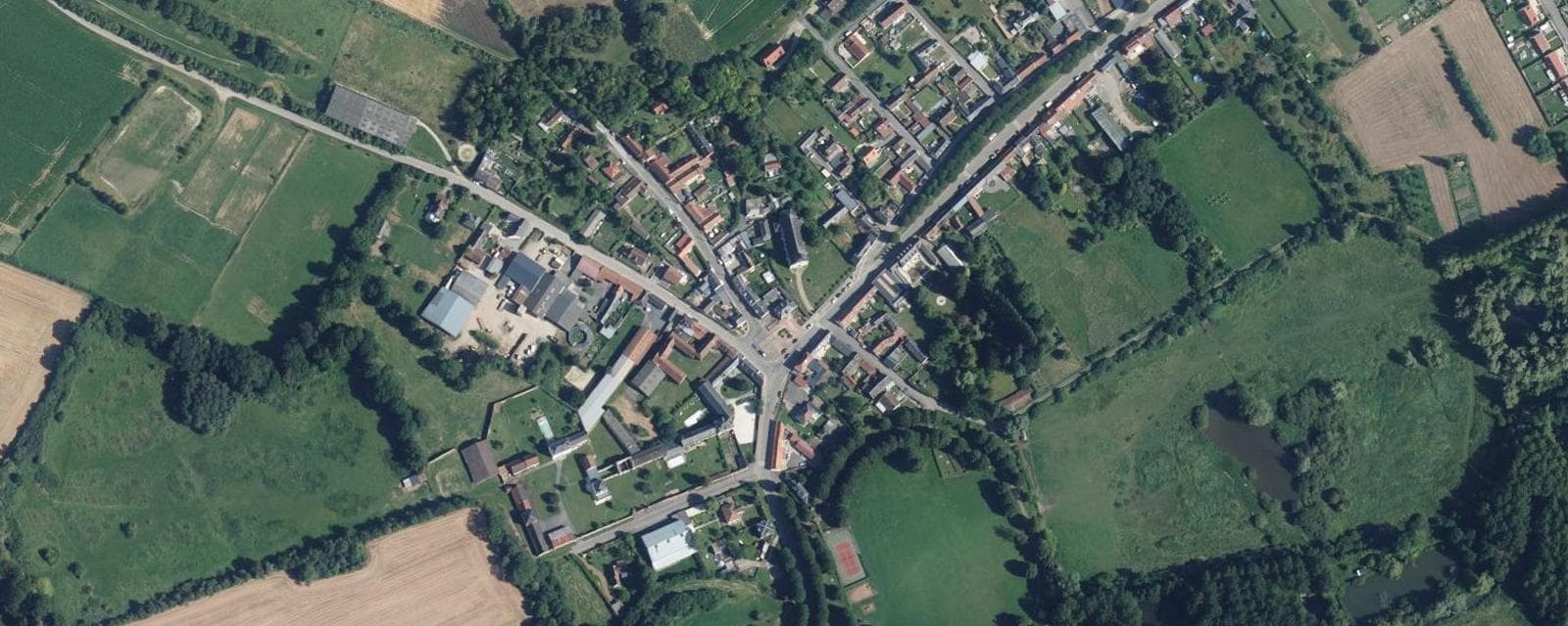 Vue aérienne de Heilly (Somme)