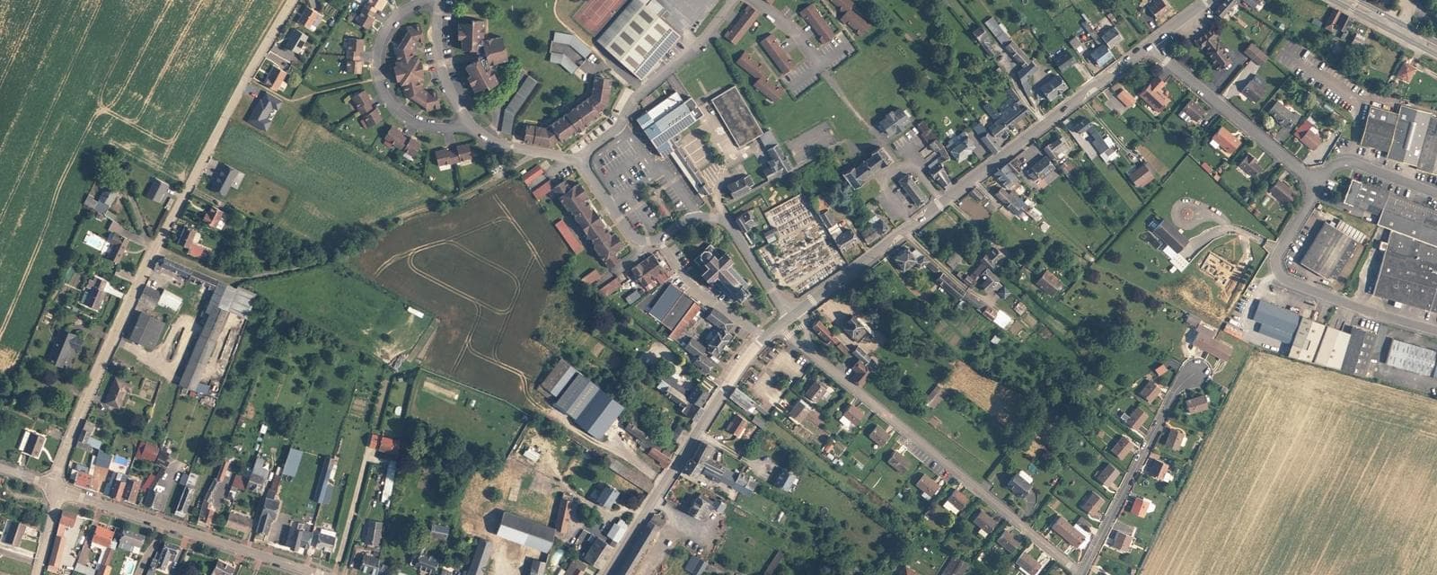 Vue aérienne de Holnon (Aisne)
