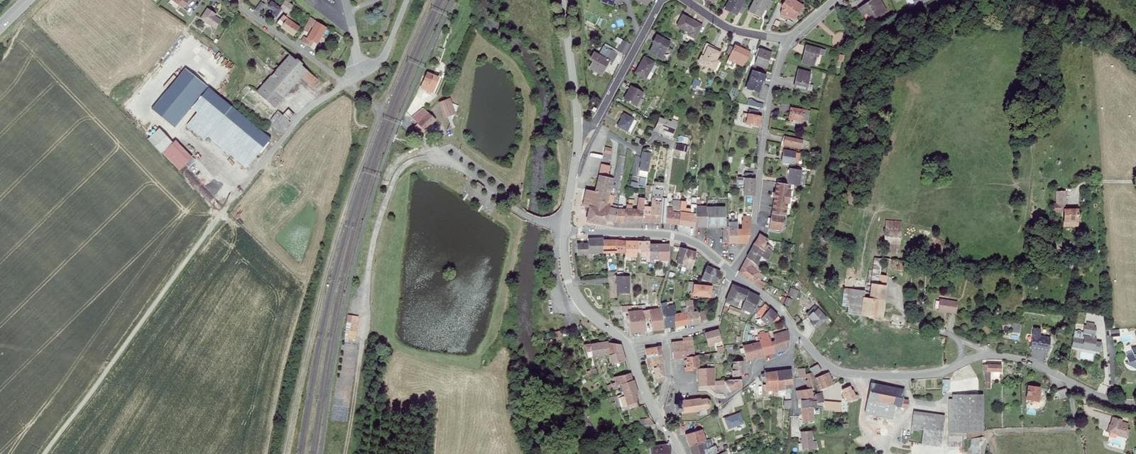Vue aérienne de Imling (Moselle)