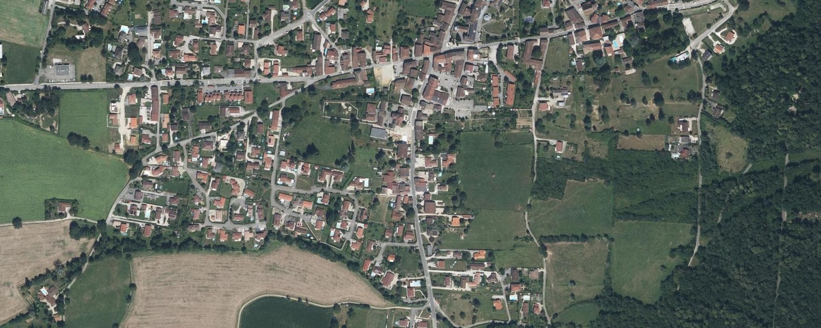 Vue aérienne de Jasseron (Ain)