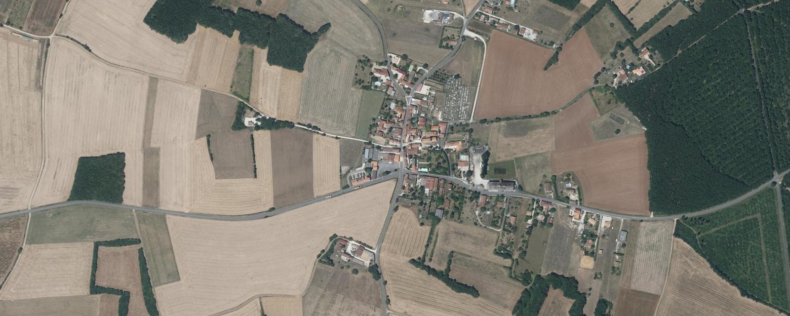 Vue aérienne de Jauldes (Charente)
