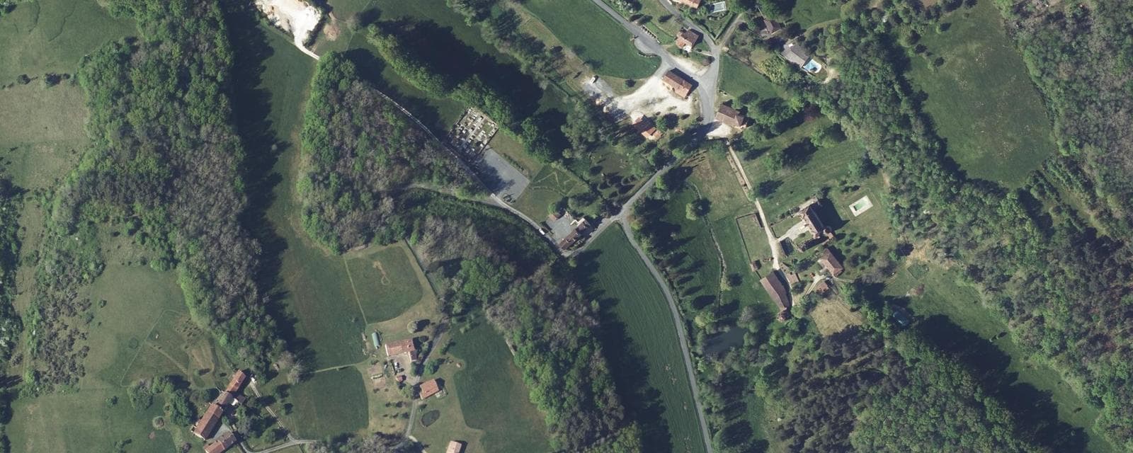 Vue aérienne de Jaure (Dordogne)