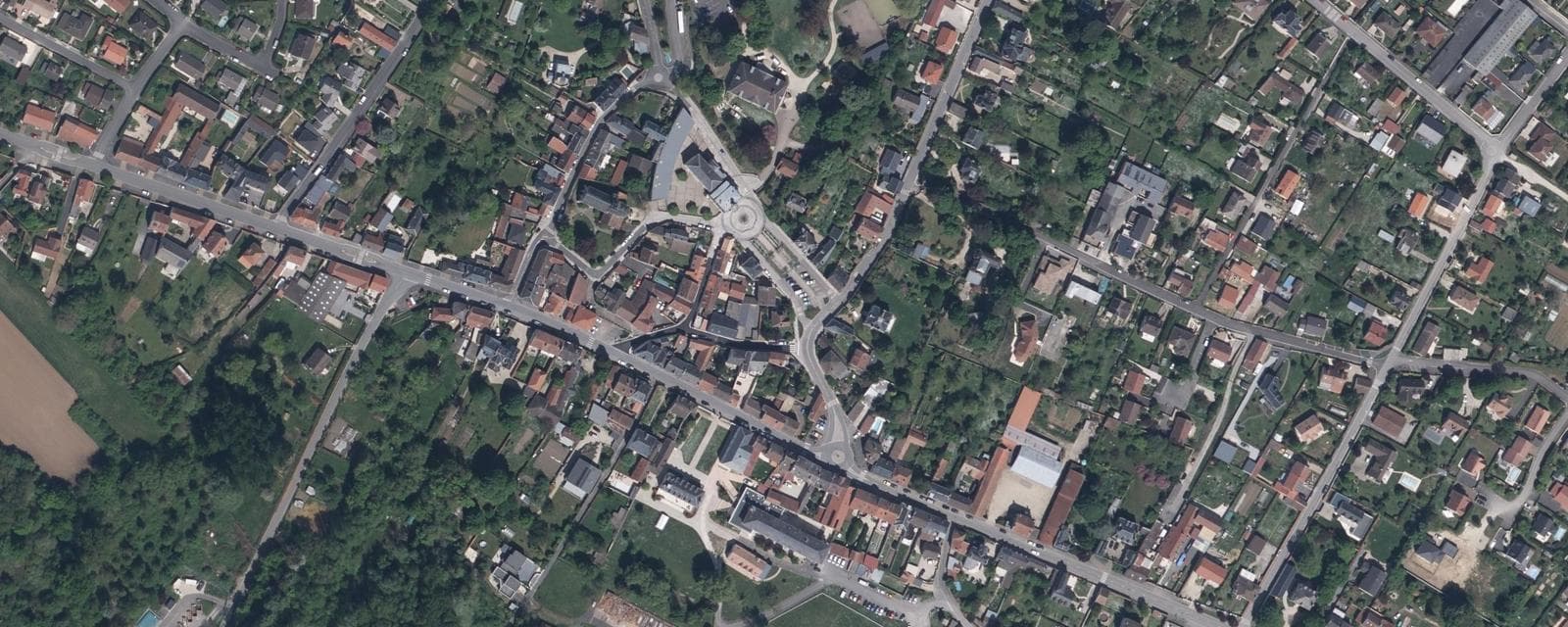 Vue aérienne de Jonchery-sur-Vesle (Marne)