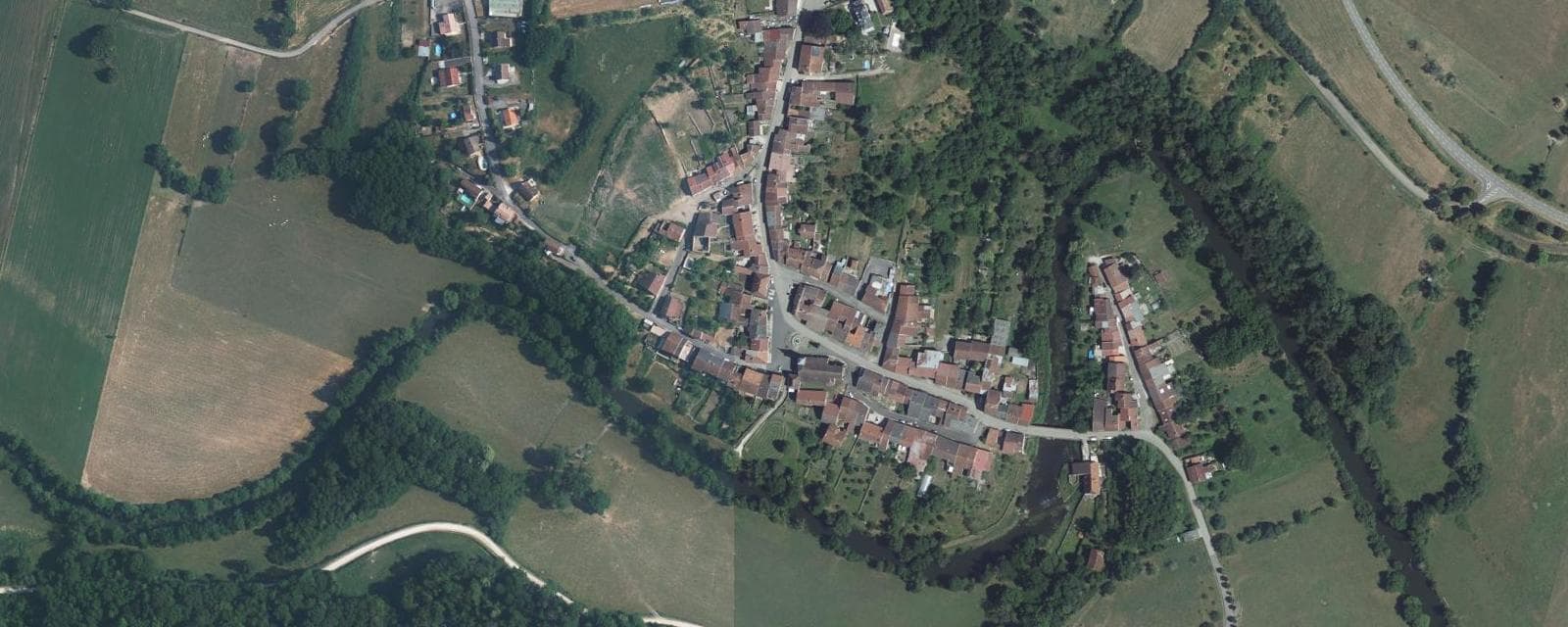 Vue aérienne de Jonvelle (Haute-Saône)