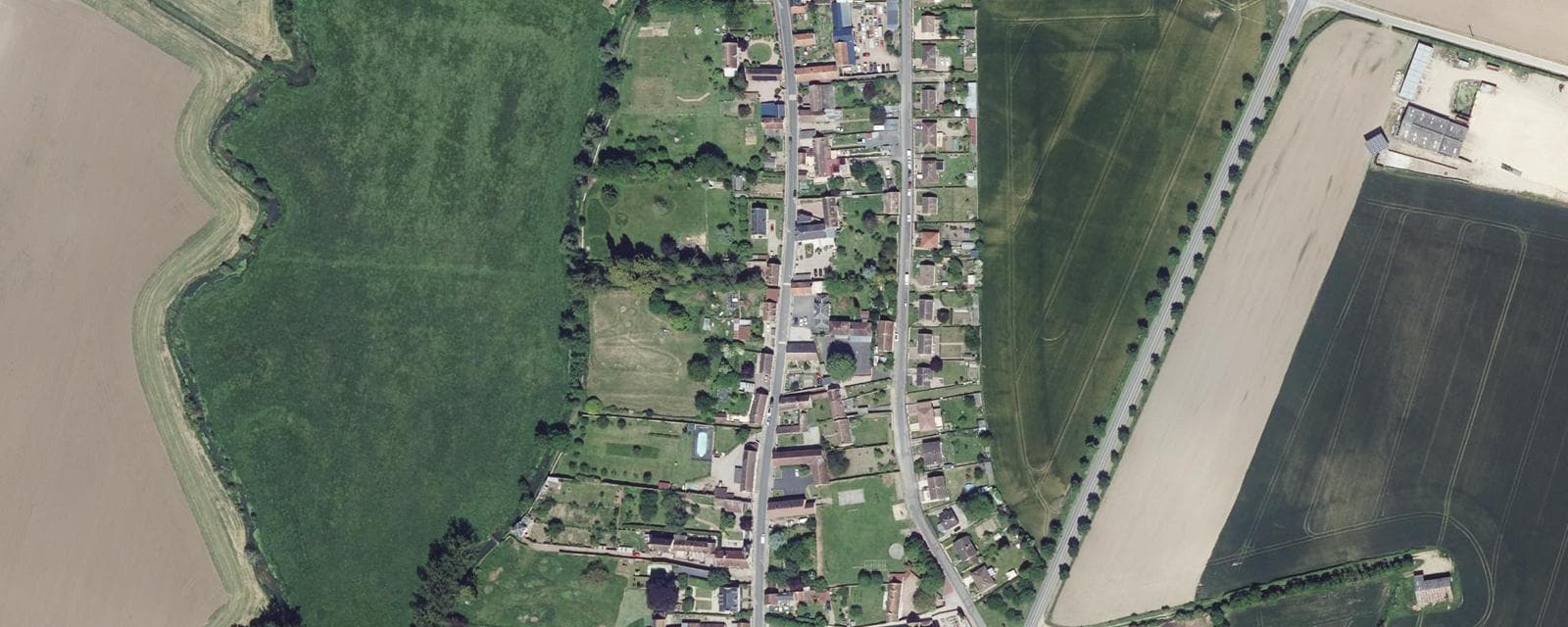 Vue aérienne de Jort (Calvados)