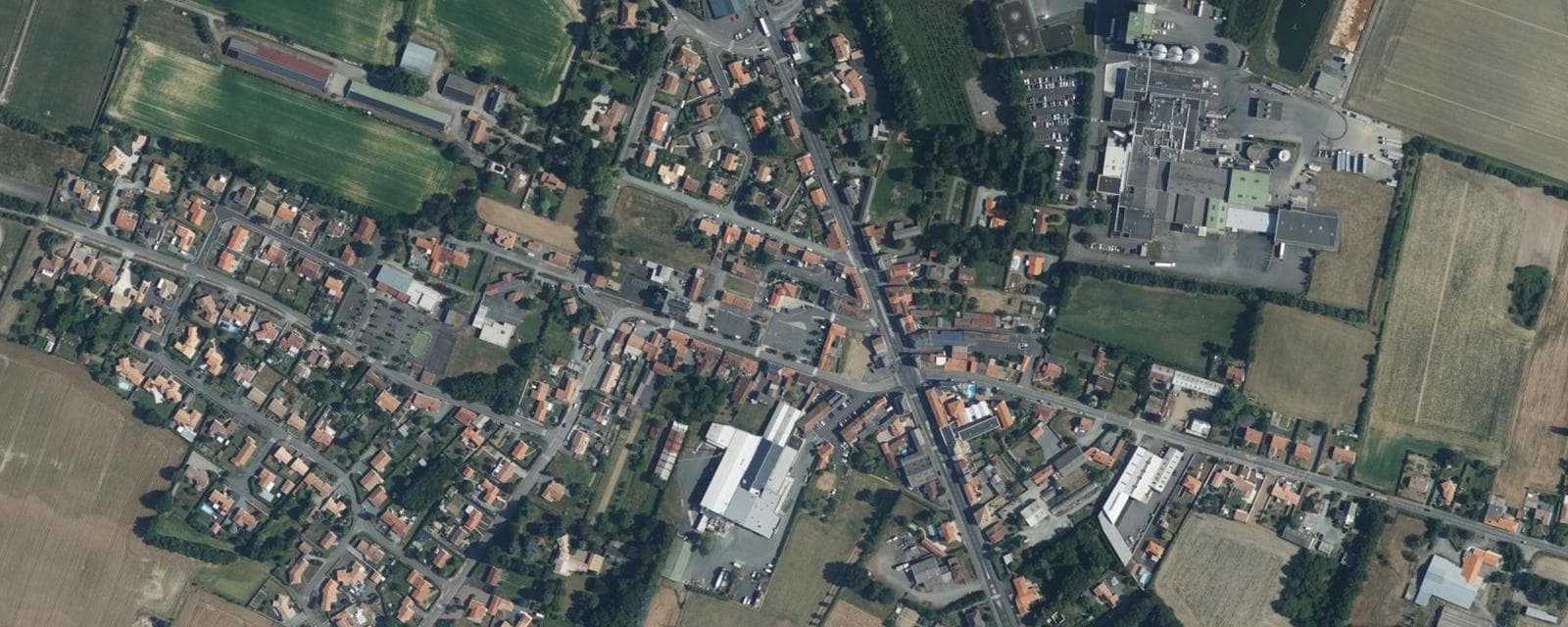 Vue aérienne de L'Oie (Vendée)
